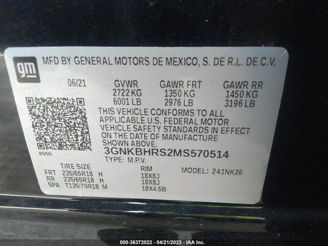 Chevrolet Blazer Lt 2021 3GNKBHRS2MS570514 Image 9
