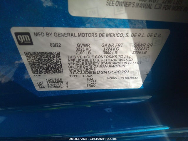 Chevrolet Silverado 1500 Rst 2022 3GCUDEED3NG528391 Image 9
