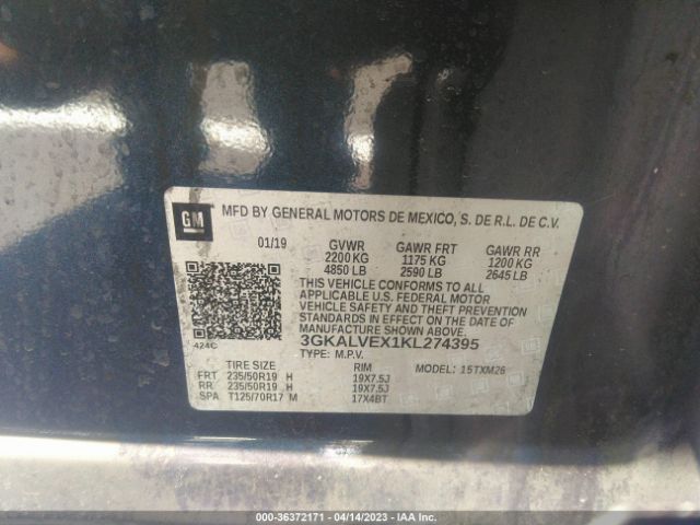 3GKALVEX1KL274395 GMC Terrain Slt