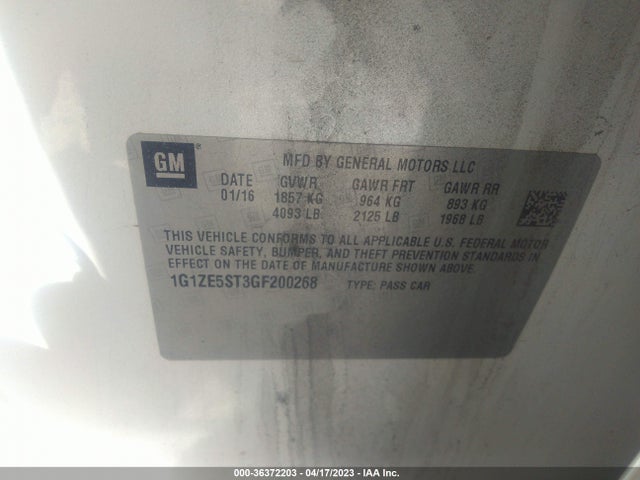 Chevrolet MALIBU LT 2016 1G1ZE5ST3GF200268 Image 10