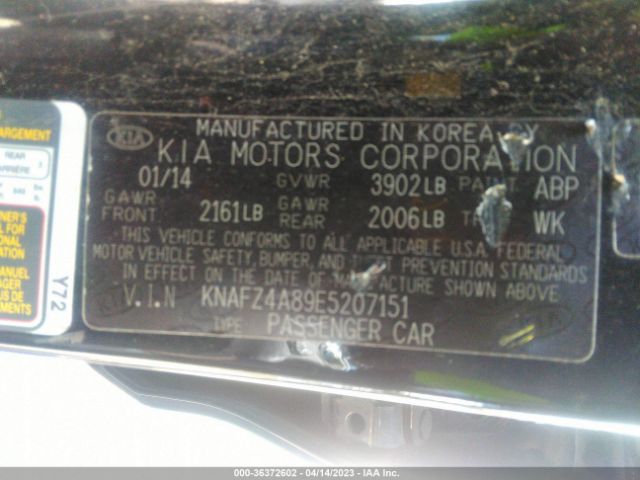 KNAFZ4A89E5207151 KIA FORTE EX