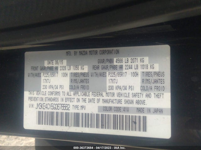 Mazda Cx-5 Touring 2016 JM3KE4CY5G0676562 Image 9