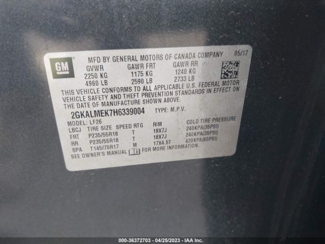 2GKALMEK7H6339004 GMC Terrain Sle