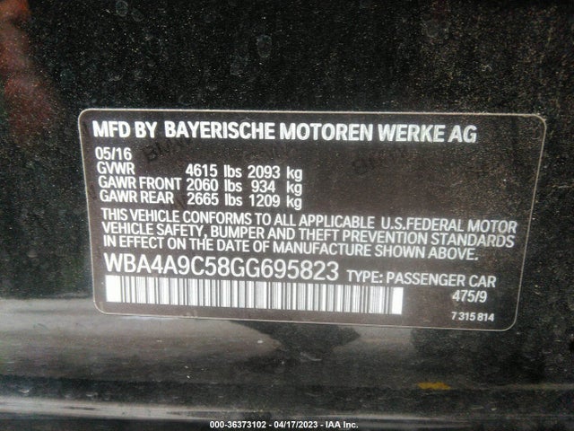 BMW 4 Series 428i 2016 WBA4A9C58GG695823 Image 9