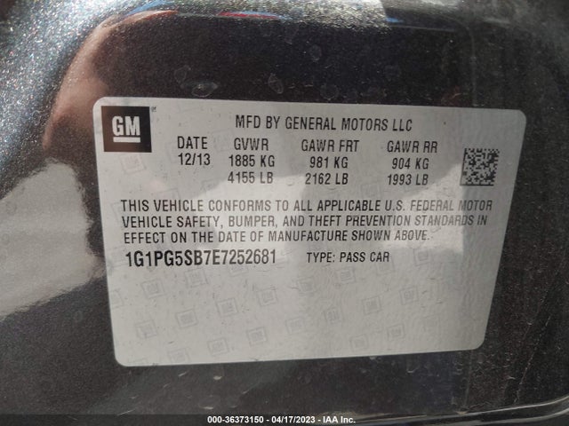 Chevrolet CRUZE LTZ 2014 1G1PG5SB7E7252681 Image 9