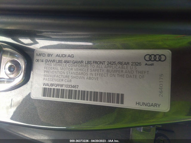 WAUBFGFF8F1033467 Audi S3/a3 2.0t Premium Plus