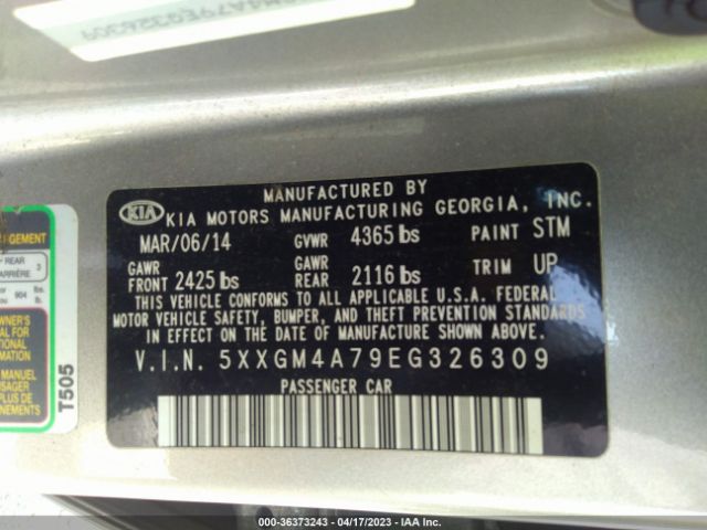 5XXGM4A79EG326309 KIA Optima Lx