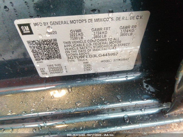 GMC Sierra 1500 Denali 2020 3GTU9FED3LG445967 Image 9