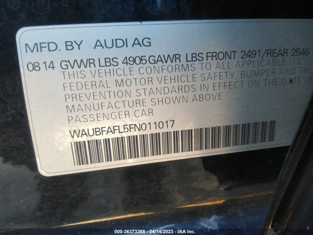 WAUBFAFL5FN011017 Audi A4 PREMIUM