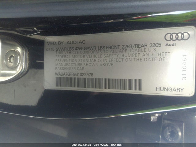 WAUA7GFF8G1022978 Audi A3 1.8t Premium