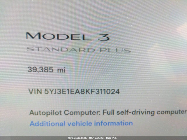 Tesla Model 3 Range 2019 5YJ3E1EA8KF311024 Image 7