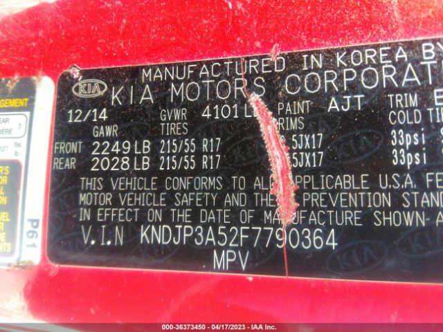 KNDJP3A52F7790364 KIA SOUL +