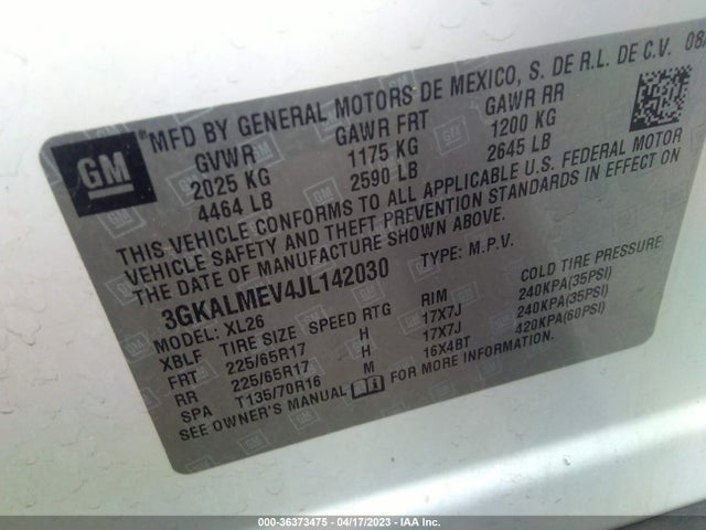 GMC Terrain Sle 2018 3GKALMEV4JL142030 Image 9