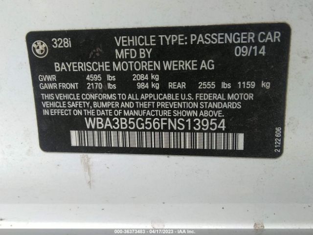 WBA3B5G56FNS13954 BMW 3 Series 328i Xdrive