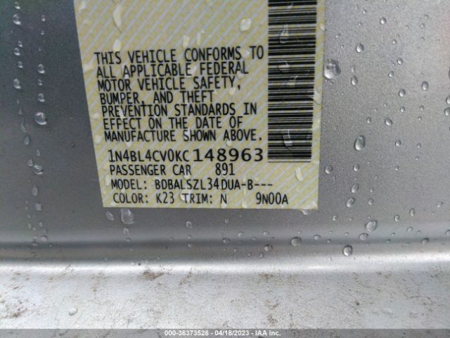 1N4BL4CV0KC148963 Nissan Altima 2.5 Sr