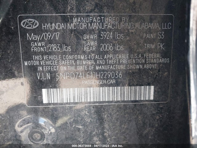 Hyundai ELANTRA SE 2018 5NPD74LF1JH229036 Image 11
