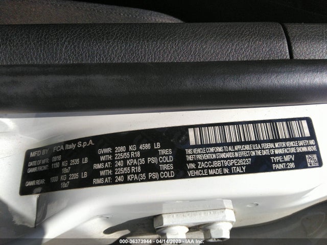 Jeep Renegade Latitude 2016 ZACCJBBT9GPE26237 Image 10