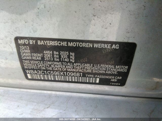 WBA3C1C59EK109681 BMW 3 Series 328i