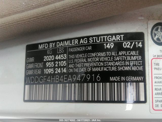 WDDGF4HB4EA947916 Mercedes-Benz C-class C 250