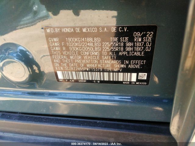 3CZRZ2H55PM715379 Honda HR-V SPORT