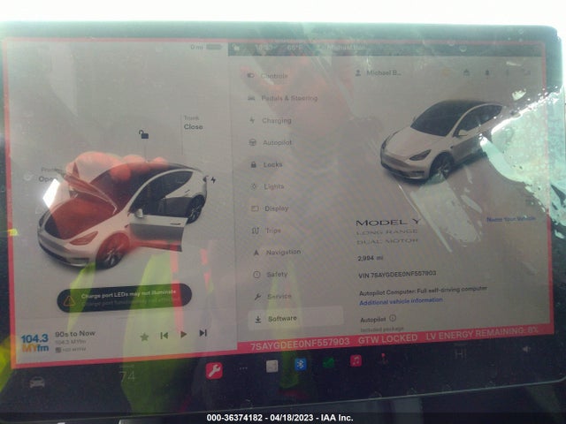 Tesla Model Y Long Range 2022 7SAYGDEE0NF557903 Image 9