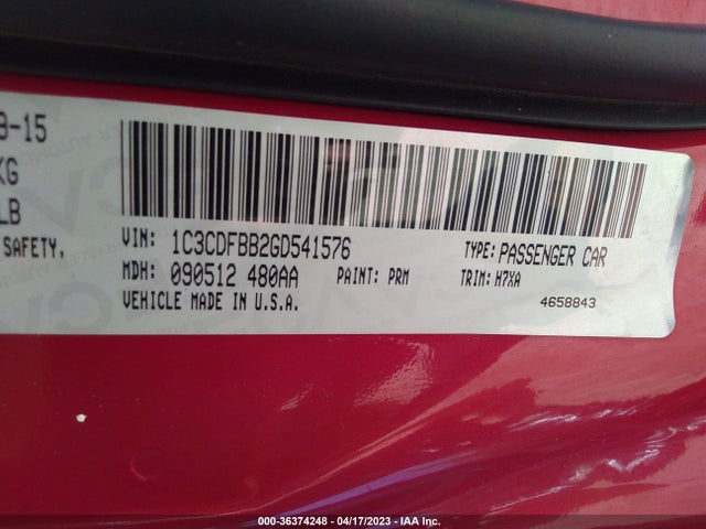 Dodge DART SXT 2016 1C3CDFBB2GD541576 Image 9