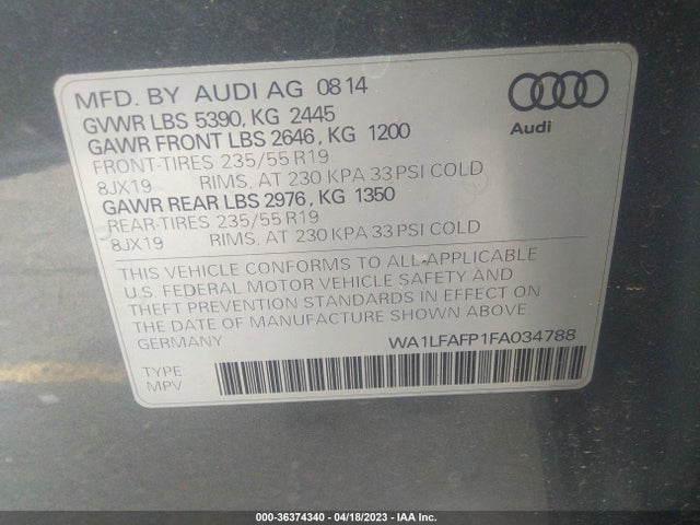 WA1LFAFP1FA034788 Audi Q5 Premium Plus