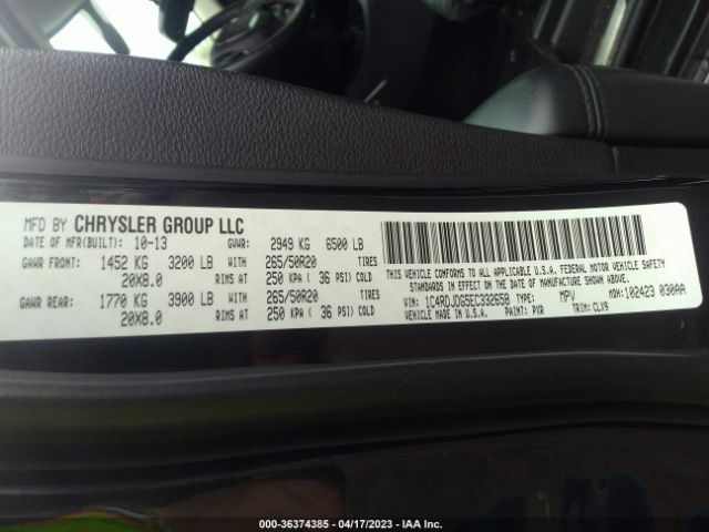 1C4RDJDG5EC332658 Dodge DURANGO LIMITED