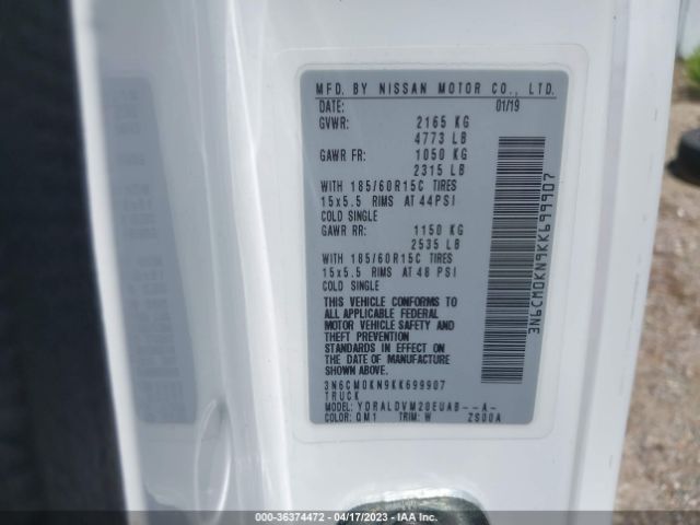 3N6CM0KN9KK699907 Nissan Nv200 Compact Cargo S