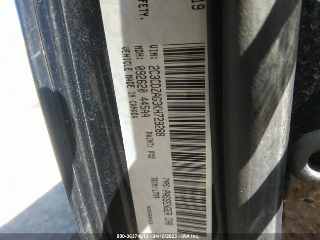 2C3CDZAG3KH729288 Dodge Challenger Sxt