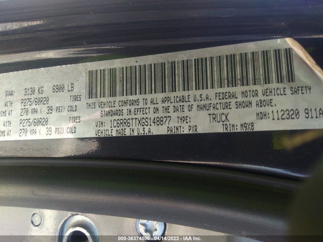 RAM 1500 2016 1C6RR6TTXGS148877 Image 9