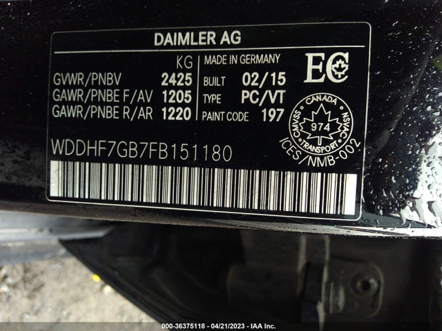2015 Mercedes-Benz E-Class Wagon, VIN: WDDHF7GB7FB151180