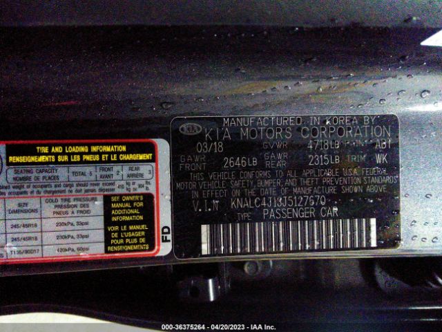 KNALC4J13J5127670 KIA Cadenza Premium