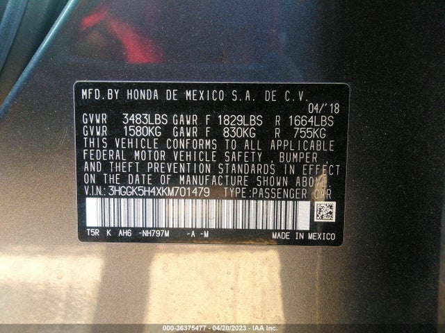 Honda FIT LX 2019 3HGGK5H4XKM701479 Image 9