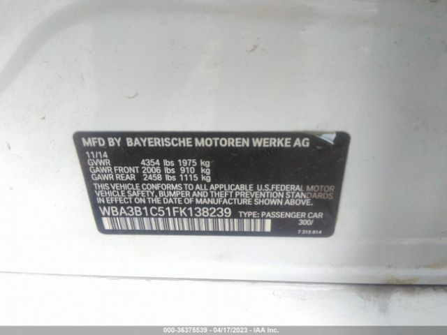 WBA3B1C51FK138239 BMW 3 Series 320i