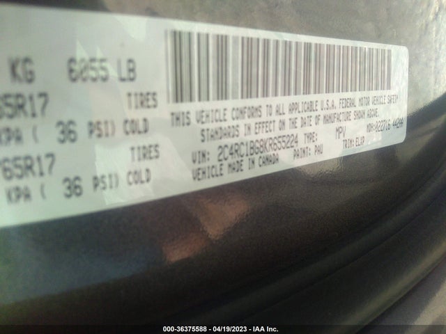 2C4RC1BG8KR655224 Chrysler Pacifica Touring L