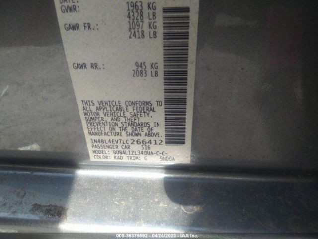 1N4BL4EV7LC266412 Nissan Altima 2.5 Sl