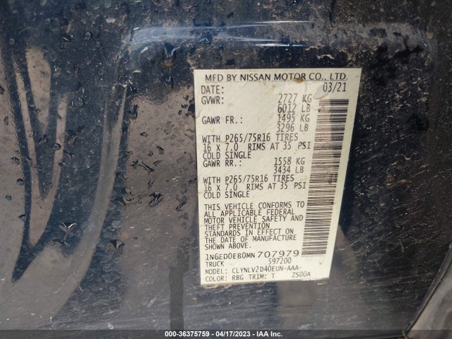 Nissan Frontier Pro-4x 2021 1N6ED0EB0MN707979 Image 10