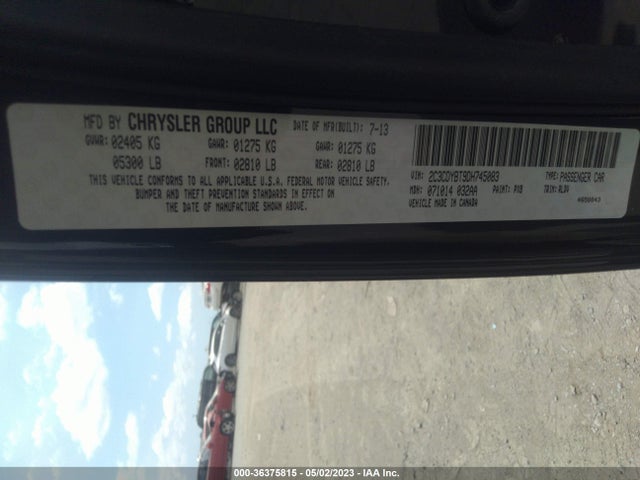 2013 DODGE CHALLENGER R/T PLUS VIN: 2C3CDYBT9DH745083