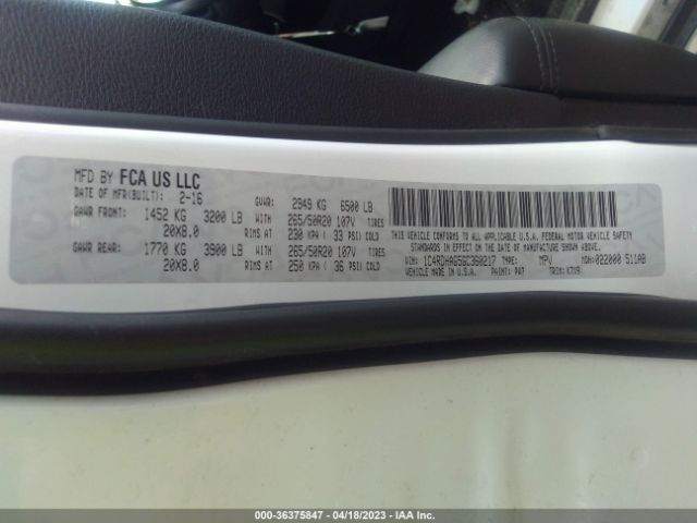 1C4RDHAG5GC360217 Dodge Durango Sxt