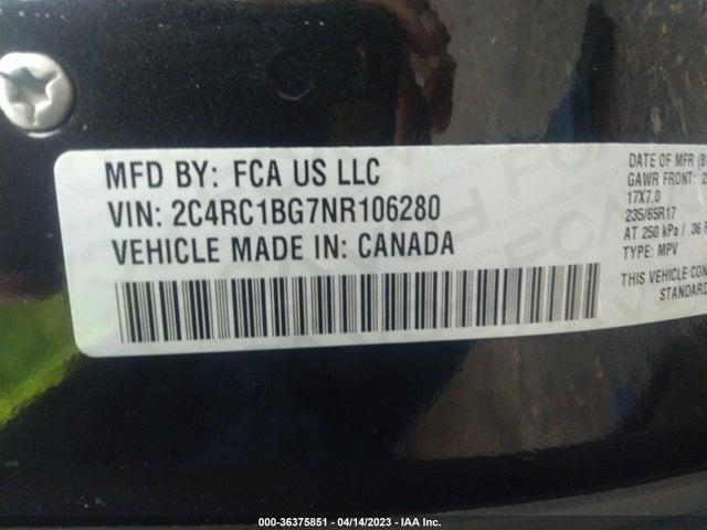 Chrysler Pacifica Touring L 2022 аукцион фото