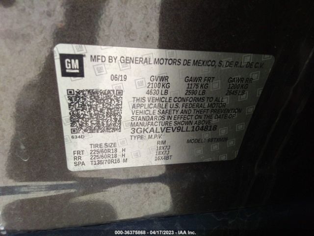 3GKALVEV9LL104818 GMC Terrain Slt