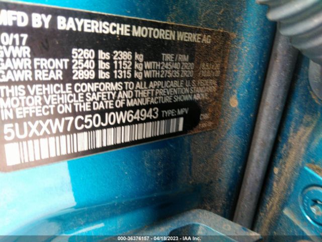 5UXXW7C50J0W64943 BMW X4 M40i