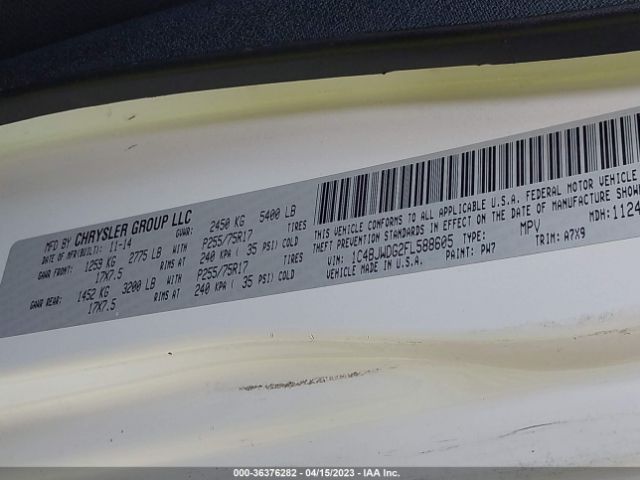 1C4BJWDG2FL588605 Jeep Wrangler Unlimited Sport