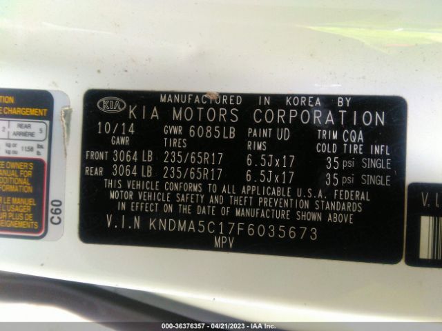 KNDMA5C17F6035673 KIA Sedona L