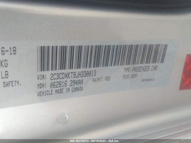 Dodge Charger Police 2018 2C3CDXKT9JH330013 Image 9