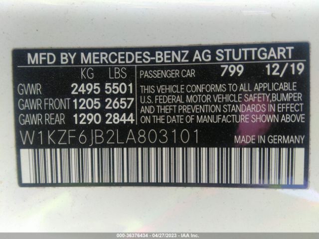 W1KZF6JB2LA803101 Mercedes-Benz E 450 4matic