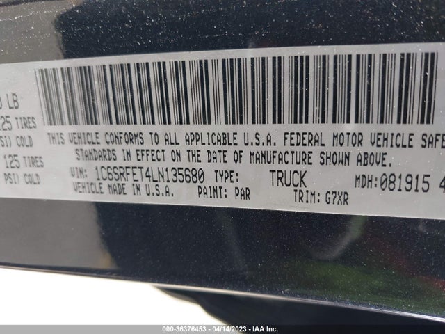 1C6SRFET4LN135680 RAM 1500 Rebel