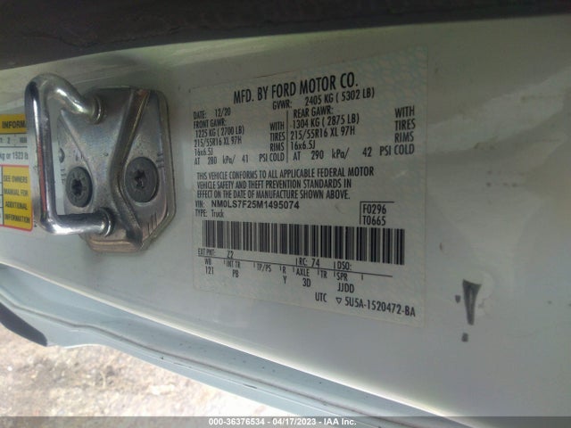 Ford Transit Connect Van Xlt 2021 NM0LS7F25M1495074 Image 10