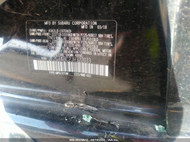 JF2GTABC2JH322033 Subaru Crosstrek Premium